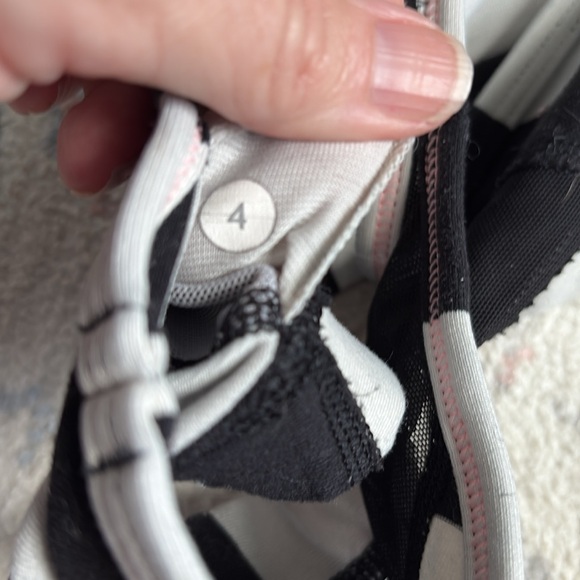 Lululemon sports bra size 4 Black and White Striped Sports Bra - Picture 4 of 4